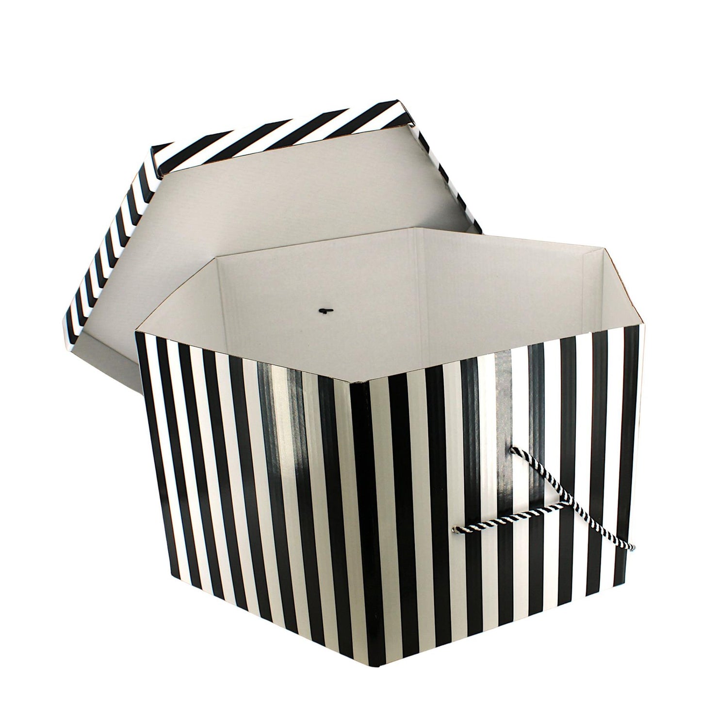 Bulk Candy Stripe Hexagonal Hat Boxes - Fits 51cm Hats  x 12pcs - HB060
