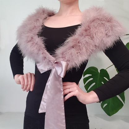 Marabou Feather Shawl One Size Fits Most HA049