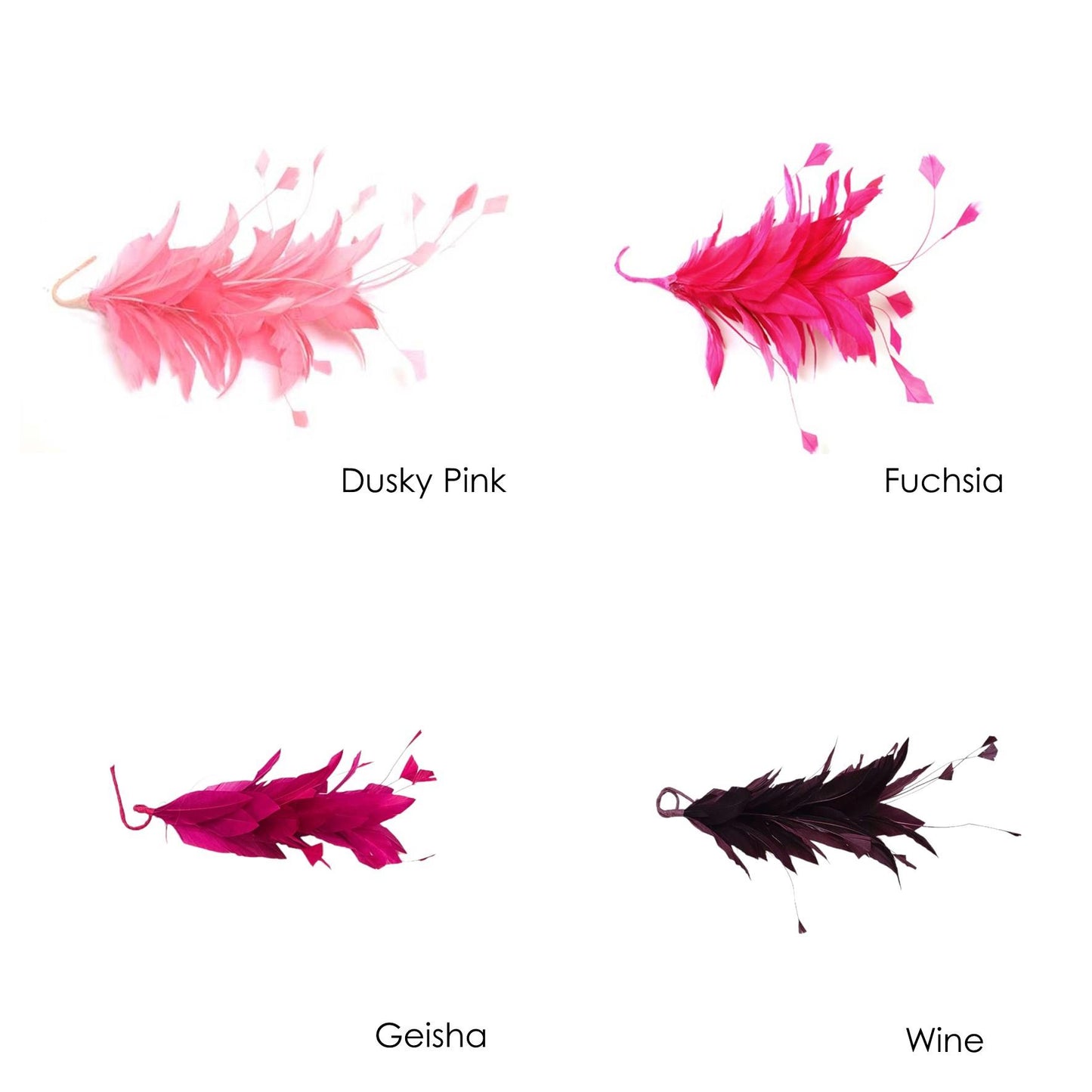 Goose Feather Stripped Coq Mount 22cm - FM082