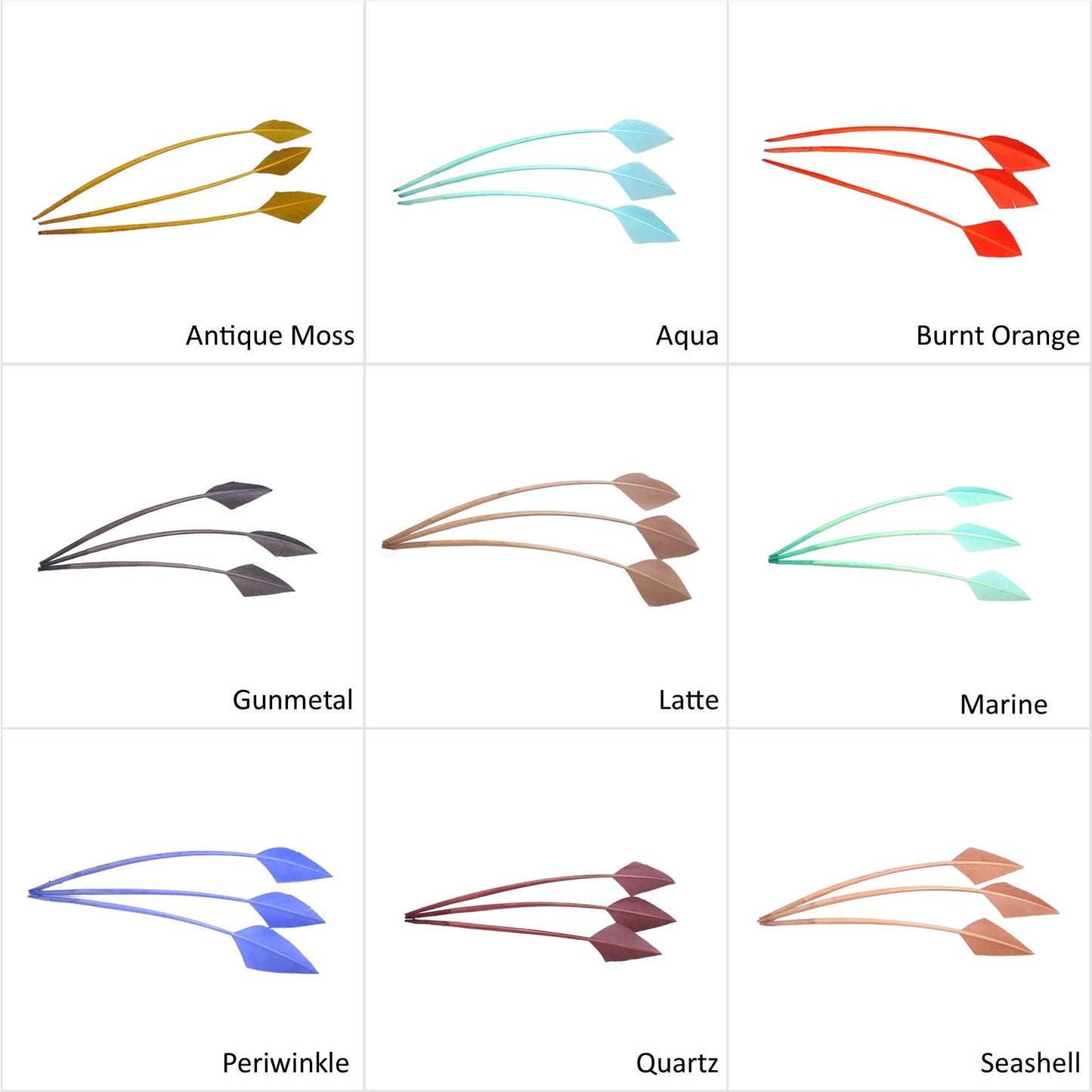 Arrow Head Turkey Feather 30cm x 3pcs - FE014