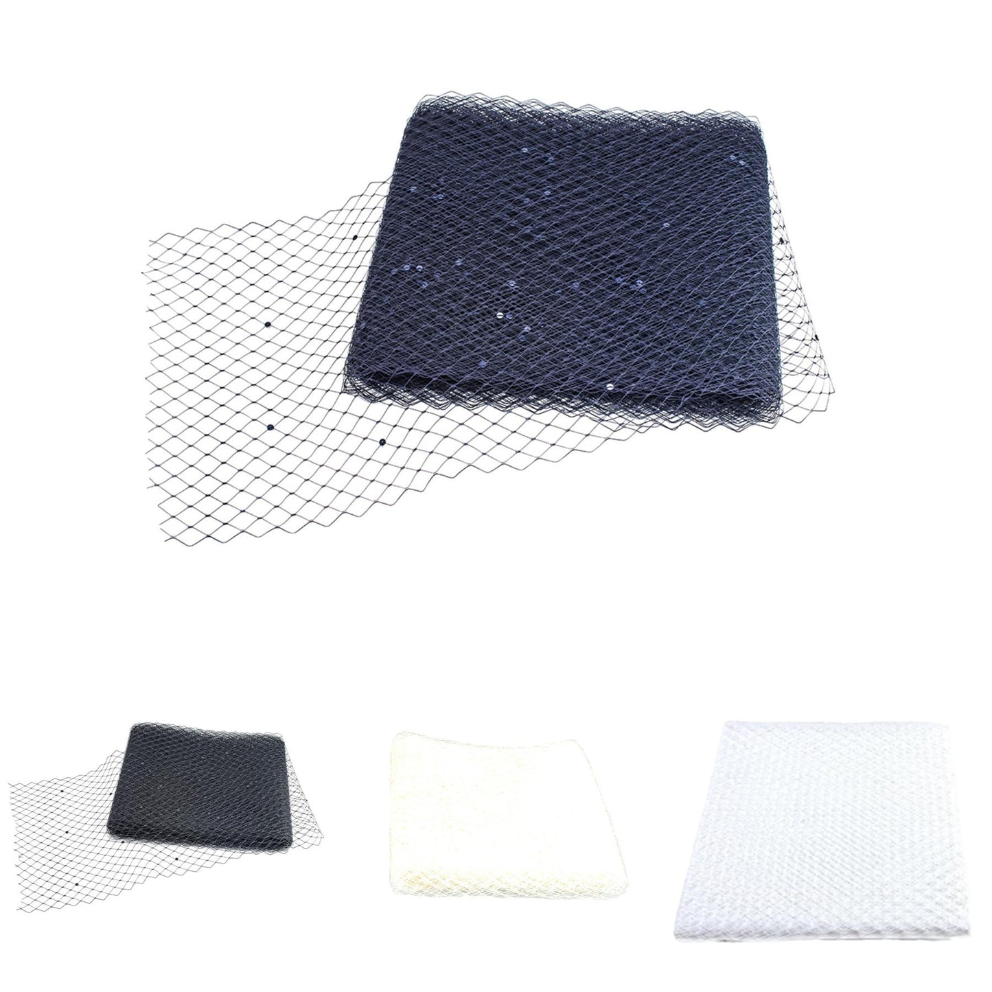 Sequin Merry Widow Veil 30cm x1m - BR008