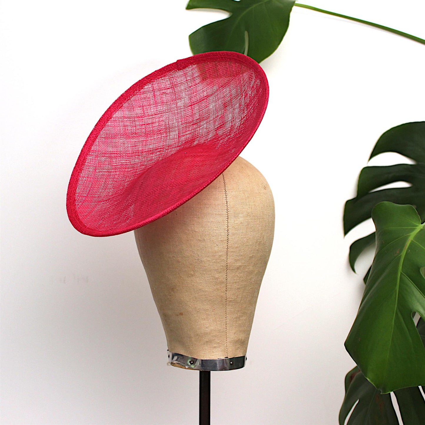 Sinamay Saucer Up brim Base 26x27cm - HA019