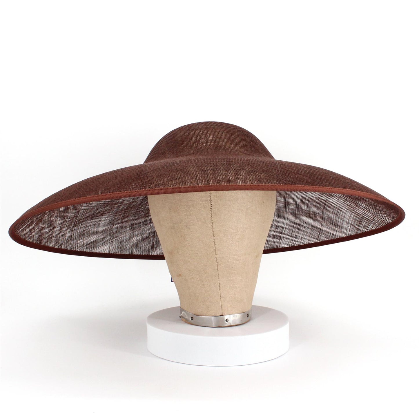 UK Made Sinamay Wide Down Brim Hat Base 48x42cm - HA098