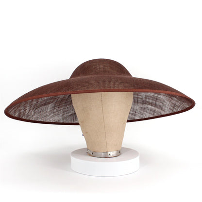 UK Made Sinamay Wide Down Brim Hat Base 48x42cm - HA098