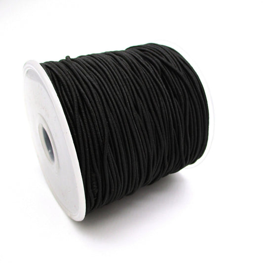 2mm Black Hat Elastic - 100M Reel BR125