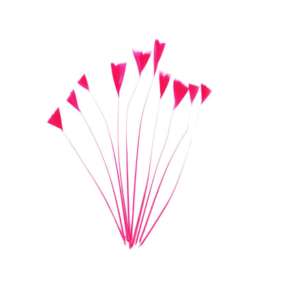 Stripped Turkey Feathers x 10pcs - FE004