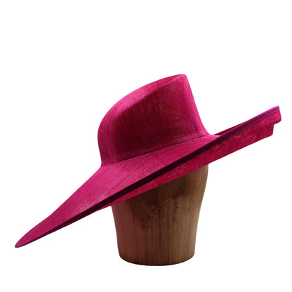 UK Made to Order Huge Sinamay Side Sweep Step Edge Brim Edge Slant Crown 46x40cm - HA086
