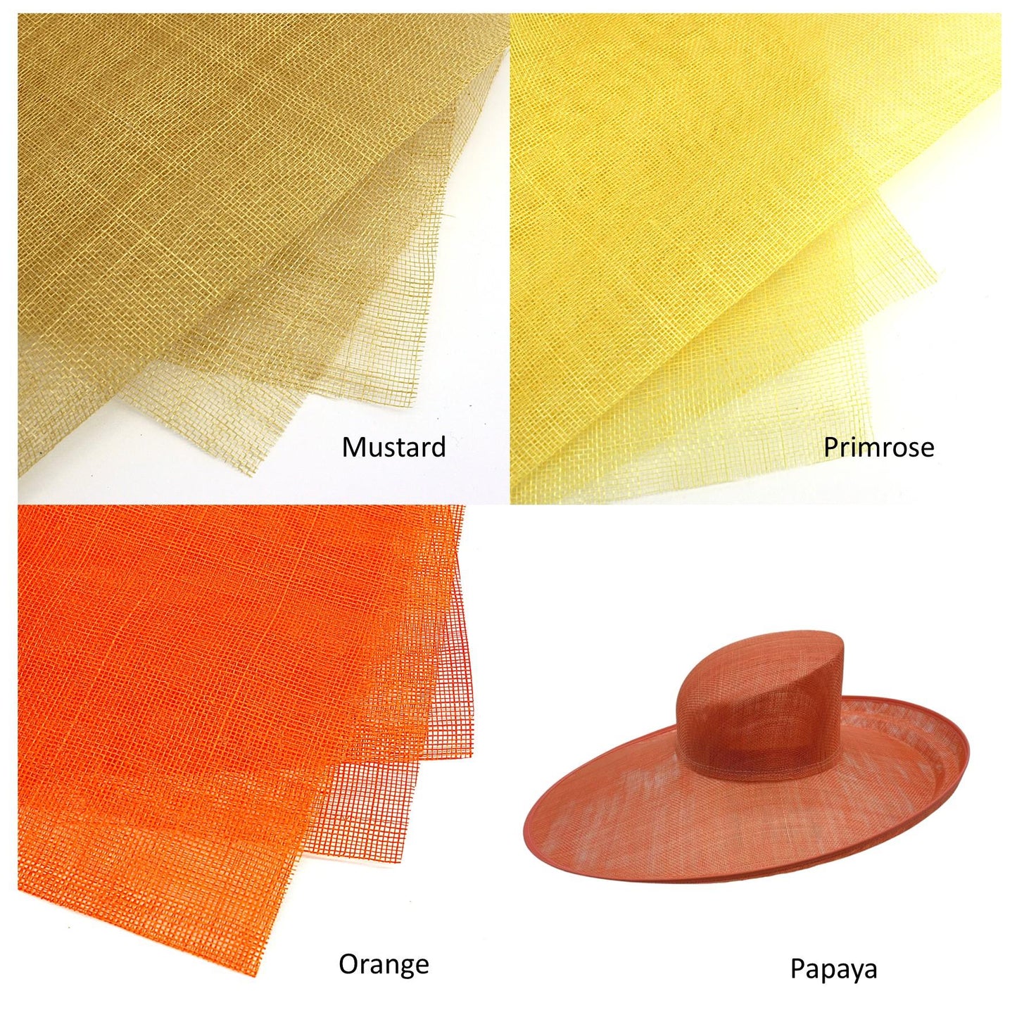 UK Made to Order Huge Sinamay Side Sweep Step Edge Brim Edge Slant Crown 46x40cm - HA086