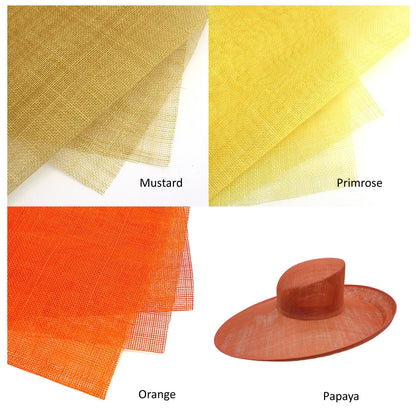 UK Made to Order Huge Sinamay Side Sweep Step Edge Brim Edge Slant Crown 46x40cm - HA086