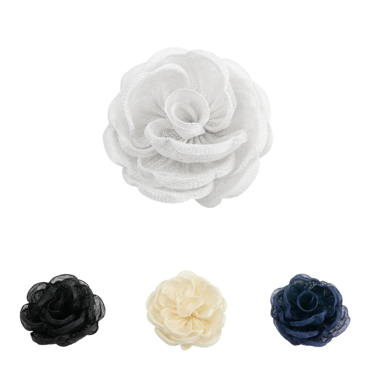 Sinamay Cabbage Rose 12cm Diameter FL007