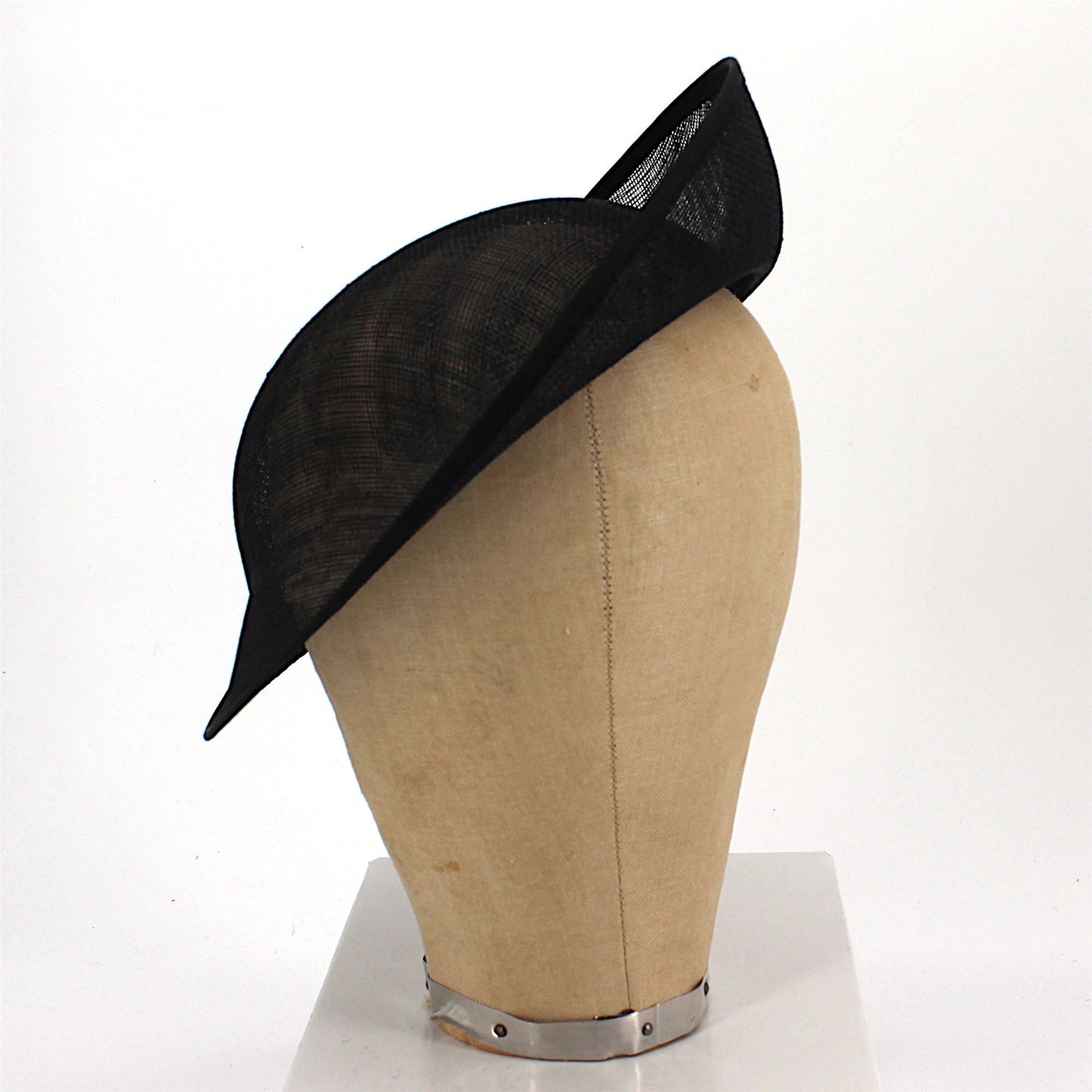 UK Made Sinamay Small Rounded Up Brim Fascinator Base HA035