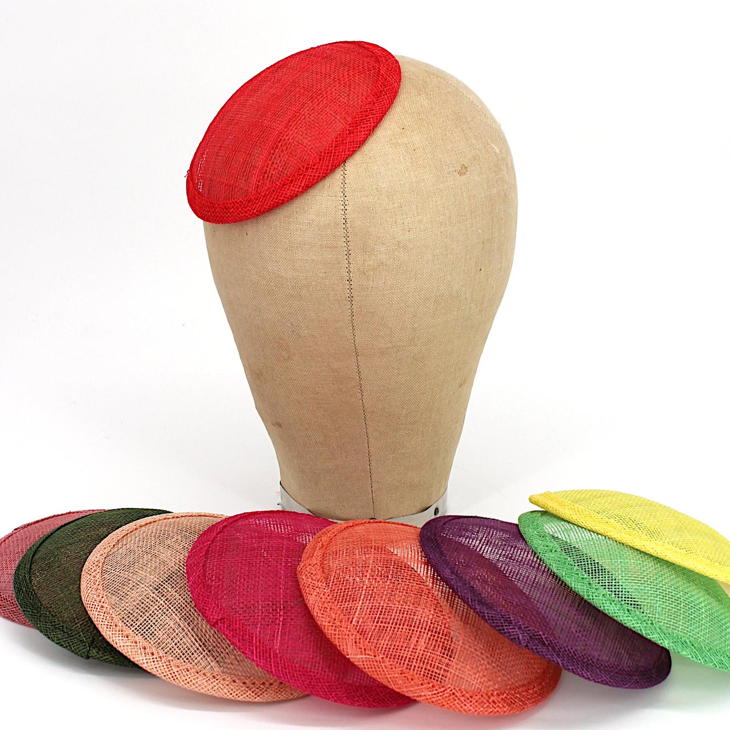 Sinamay Straw Round Fascinator Base 13.5cm - HB008