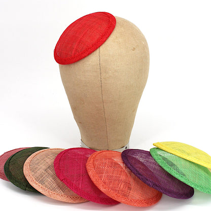 Sinamay Straw Round Fascinator Base 13.5cm - HB008