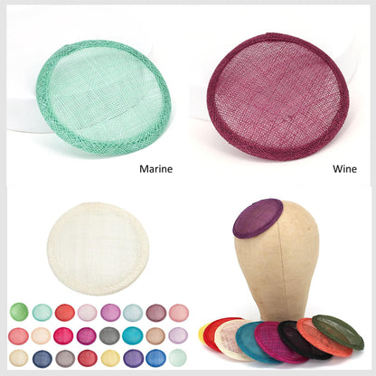 Sinamay Straw Round Fascinator Base 10.5cm - HB007