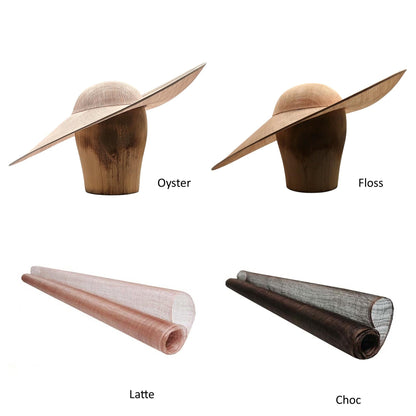 UK Made to Order Huge Sinamay Side Sweep Round Crown 46cm - HA084