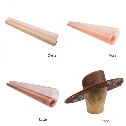 UK Made to Order Huge Sinamay Side Sweep Step Edge Brim Edge Slant Crown 46x40cm - HA086