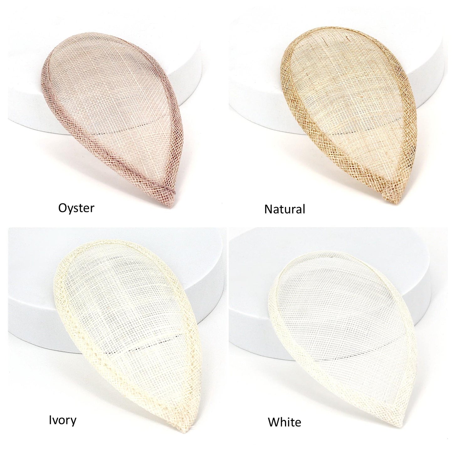 Sinamay Teardrop Fascinator Base 16cm - HB016
