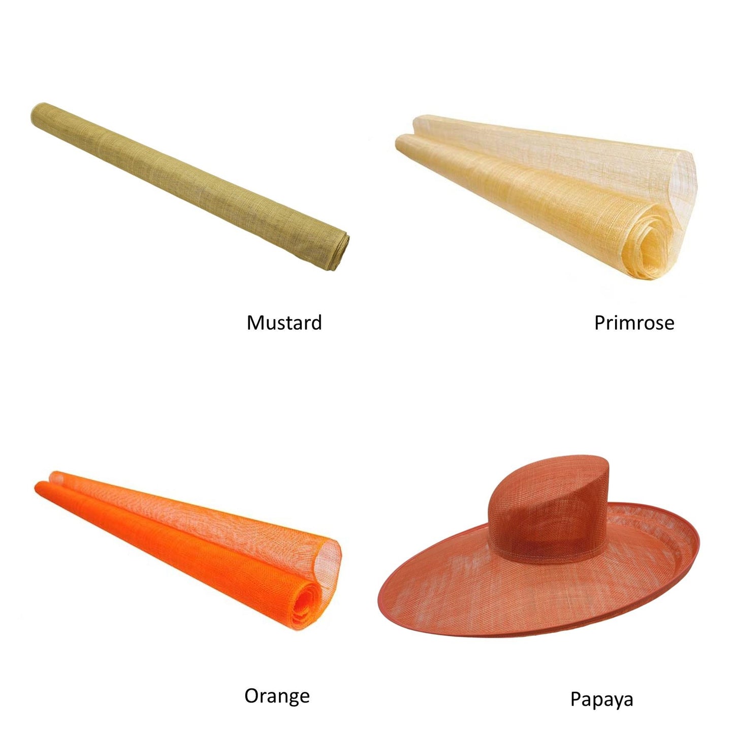 UK Made to Order Huge Sinamay Side Sweep Step Edge Brim Edge Slant Crown 46x40cm - HA086