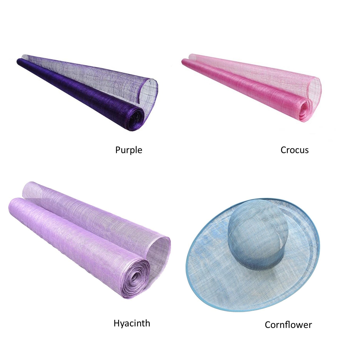 UK Made to Order Huge Sinamay Side Sweep Step Edge Brim Edge Slant Crown 46x40cm - HA086