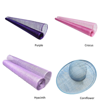 UK Made to Order Huge Sinamay Side Sweep Step Edge Brim Edge Slant Crown 46x40cm - HA086