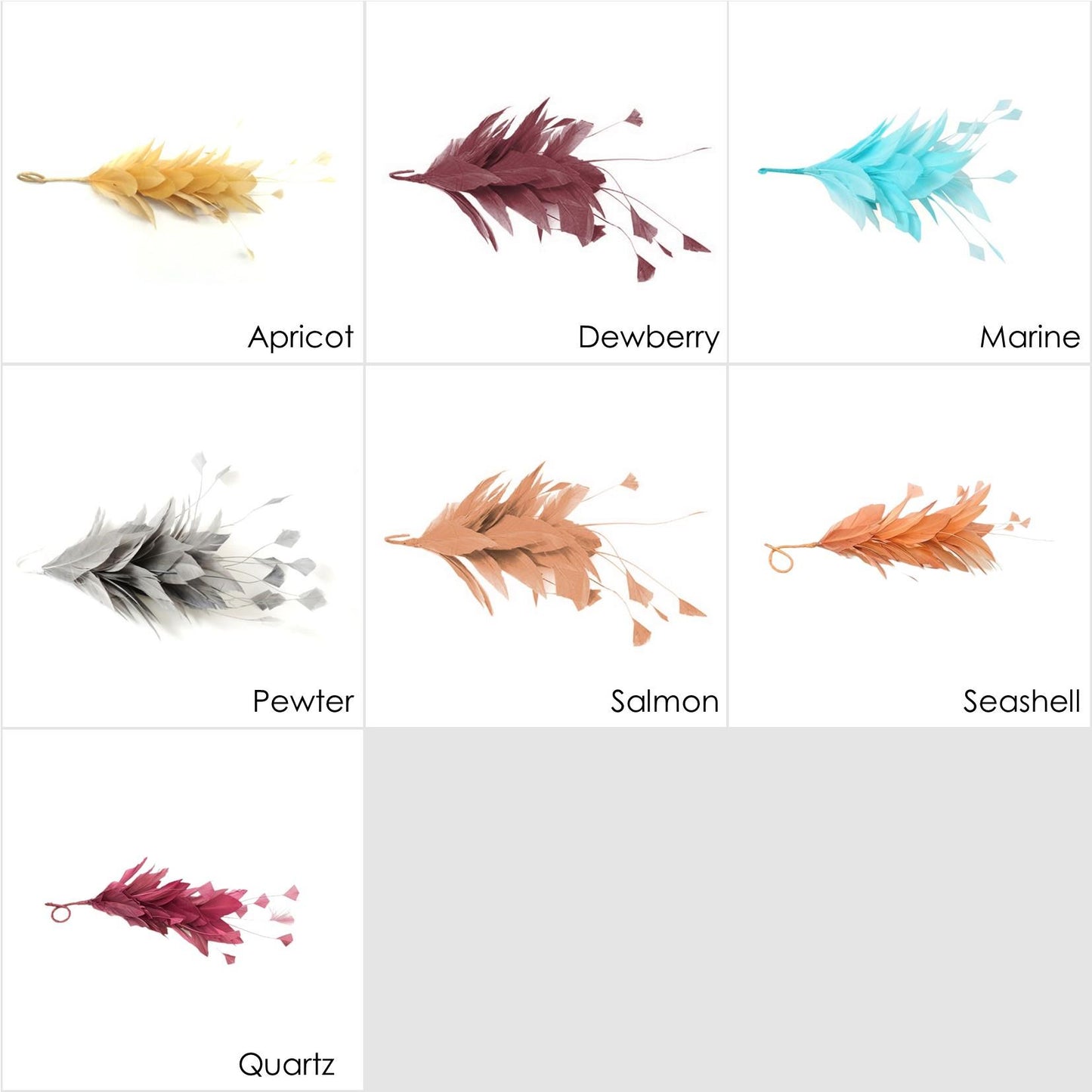 Goose Feather Stripped Coq Mount 22cm - FM082