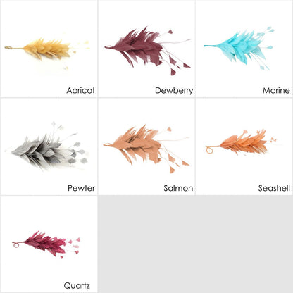 Goose Feather Stripped Coq Mount 22cm - FM082