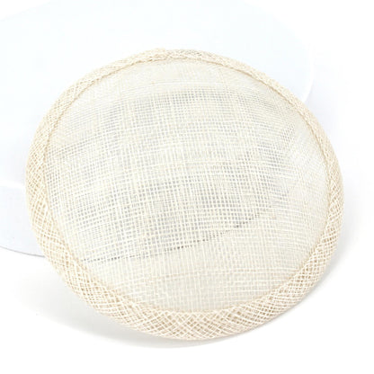 Sinamay Straw Round Fascinator Base 13.5cm - HB008
