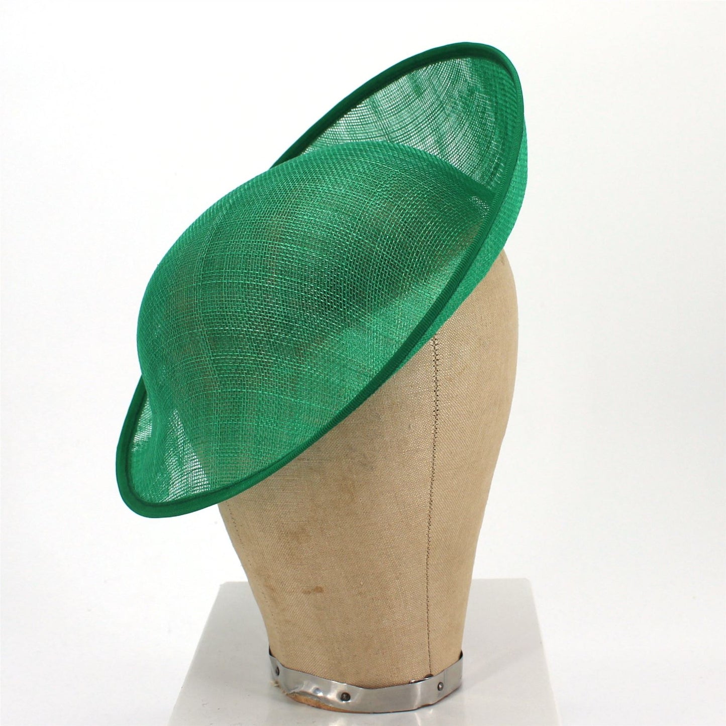 UK Made Sinamay Small Rounded Up Brim Fascinator Base HA035