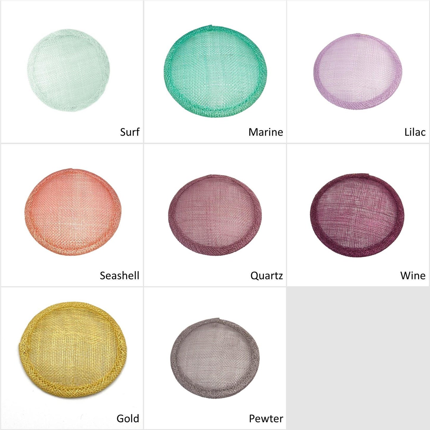 Sinamay Straw Fascinator Base 10cm - HB007