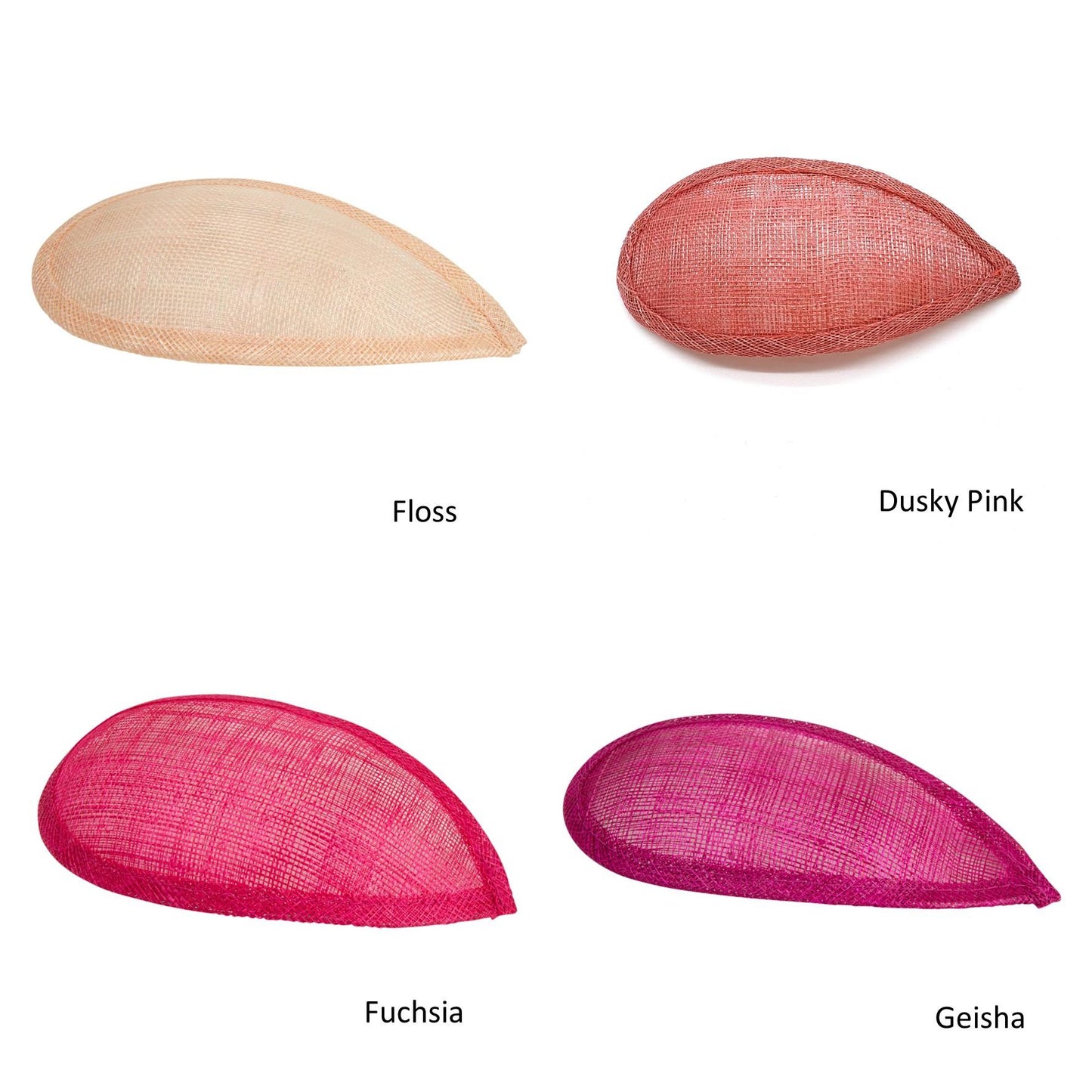 Sinamay Tear Fascinator Base 8x16cm - HB016