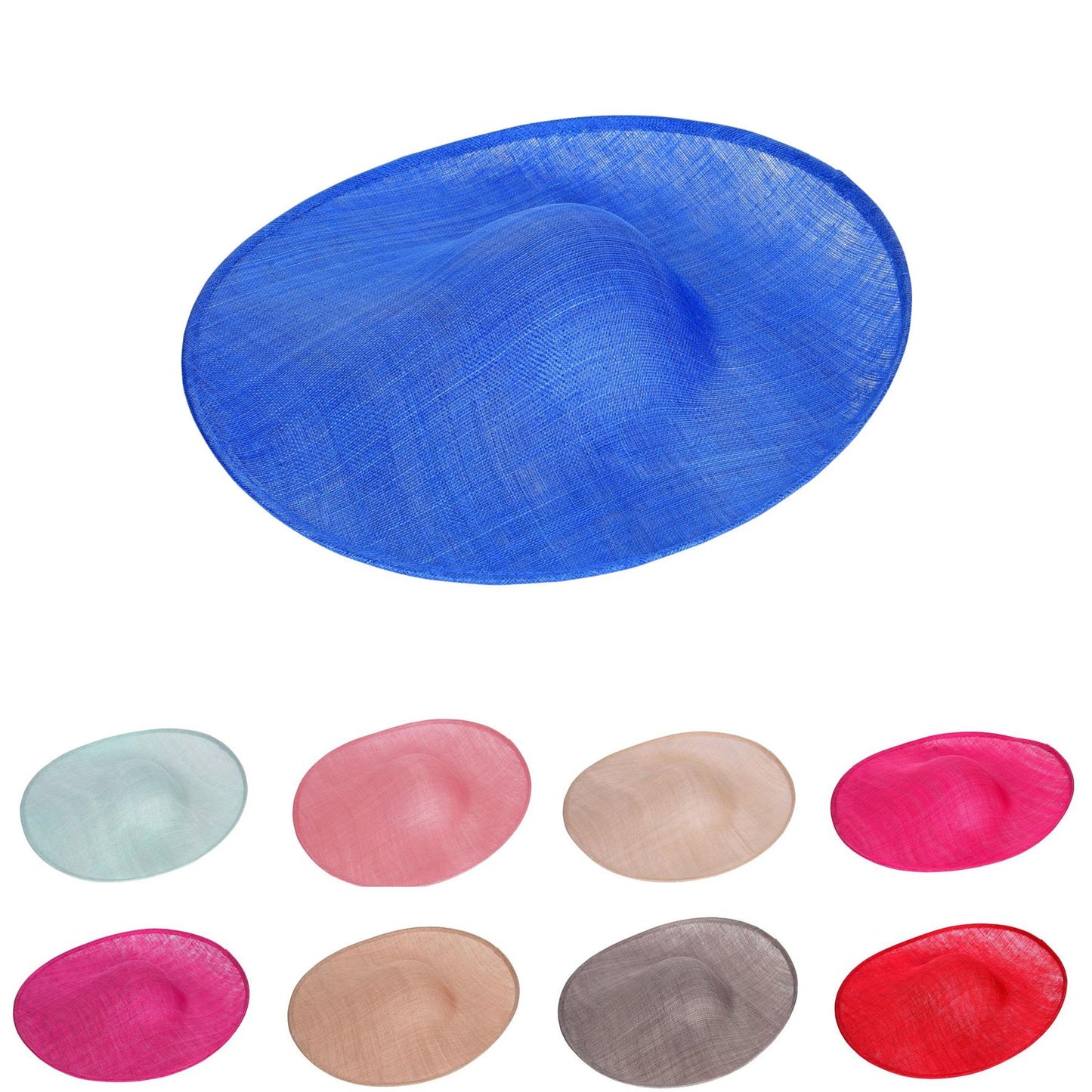 China Made Sinamay Side Sweep Hat Base 43x45cm - HA080A