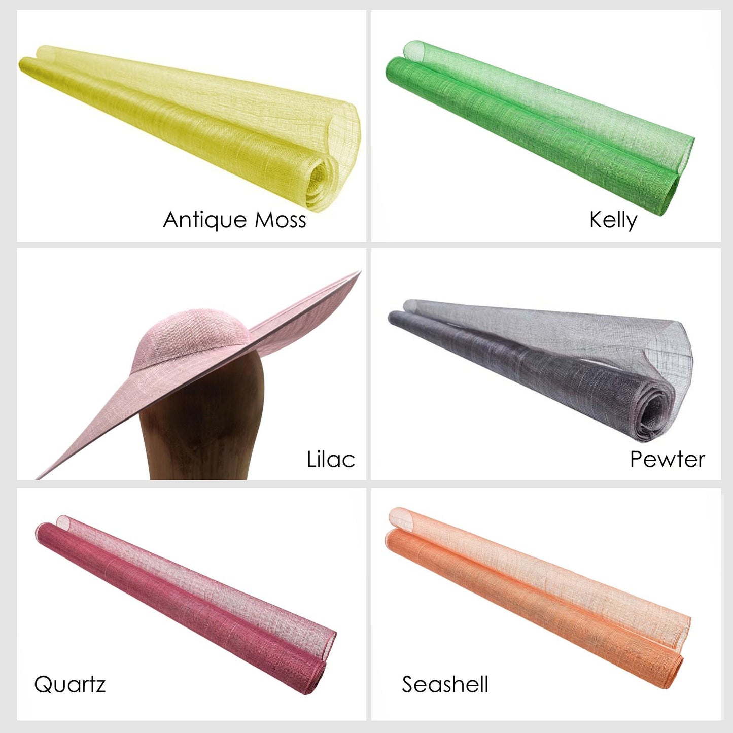 UK Made to Order Huge Sinamay Side Sweep Round Crown 46cm - HA084