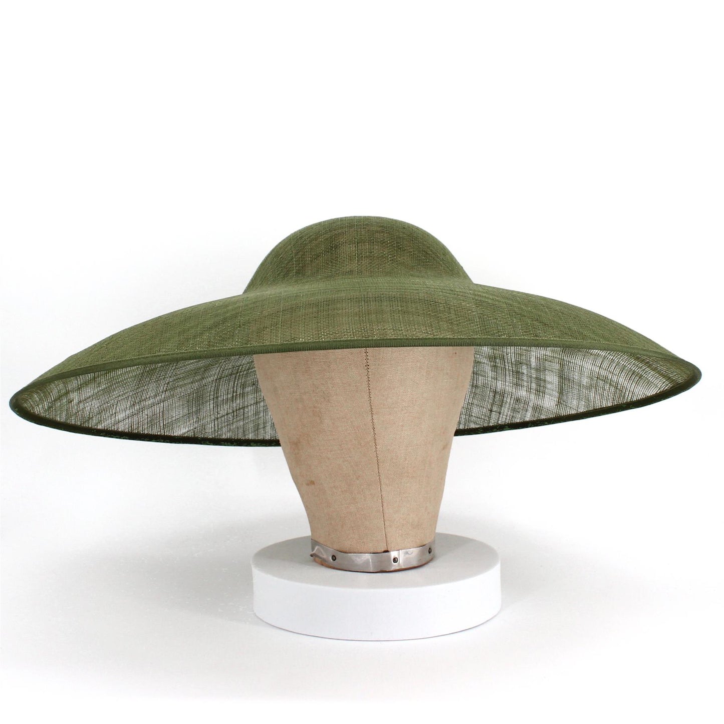 UK Made Sinamay Wide Down Brim Hat Base 48x42cm - HA098