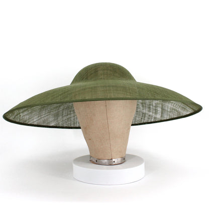 UK Made Sinamay Wide Down Brim Hat Base 48x42cm - HA098