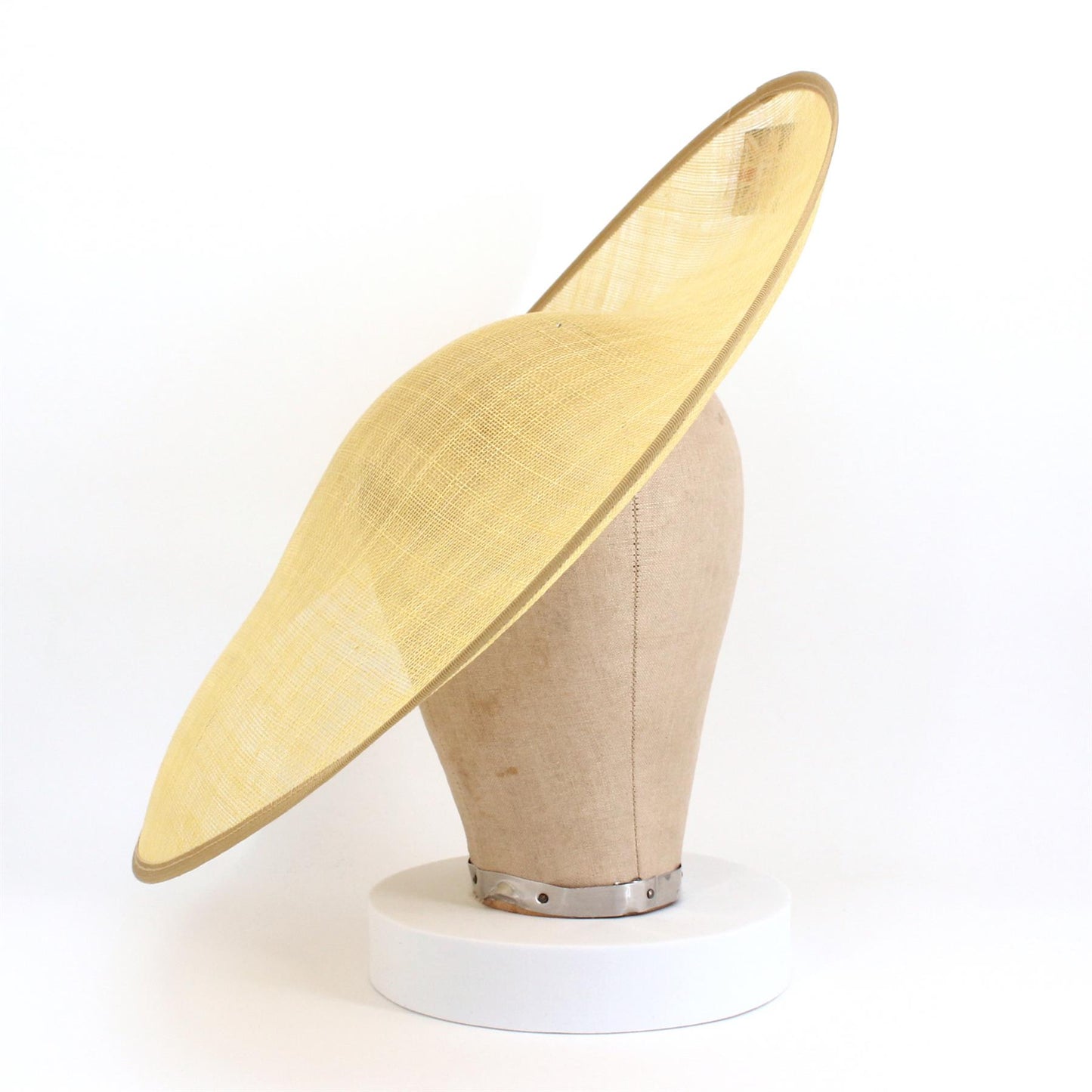 UK Made Sinamay Side Sweep Hat Base 43x45cm - HA080