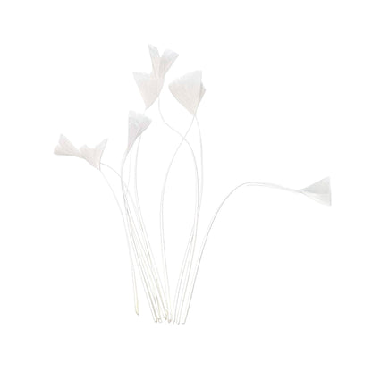 Stripped Turkey Feathers x 10pcs - FE004