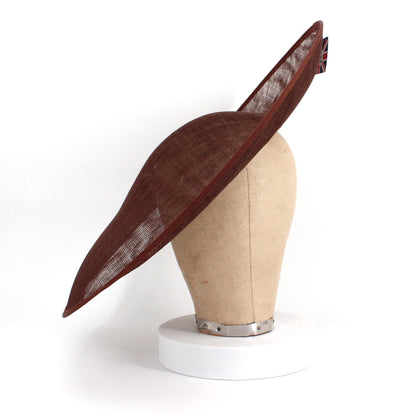 UK Made Sinamay Side Sweep Hat Base 43x45cm - HA080