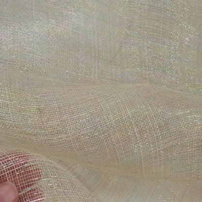 Un-Stiff Rainbow Lurex Sinamay 90cm x 1m FS051
