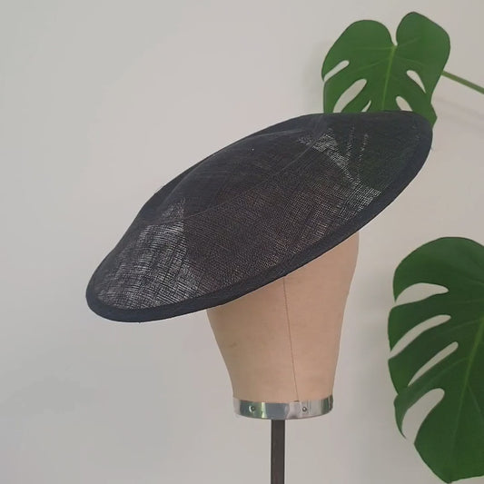 Sinamay Dent Saucer Fascinator Base 33cm HA061