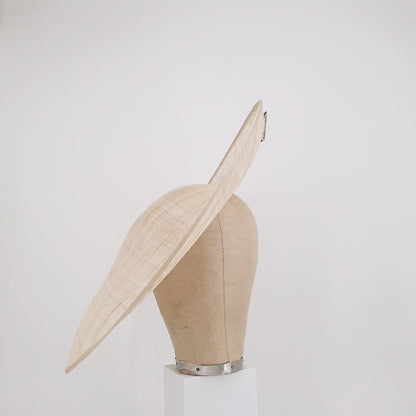 UK Made Sinamay Side Sweep Hat Base 43x45cm - HA080